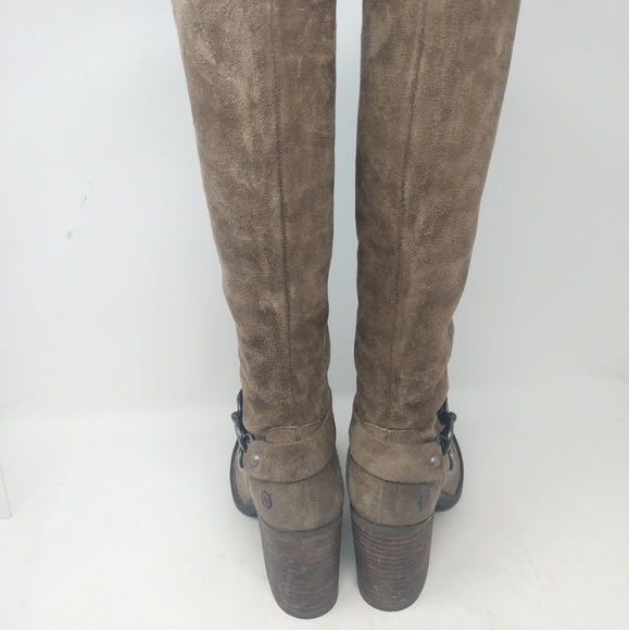 Born Womens Suede Leather Gray Brown Fashion Boots - Picture 4 of 8
